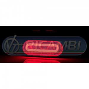 FANALINO INGOMBRO STRISCIA A LED A ELLISSE C/STAFFA ROSSO